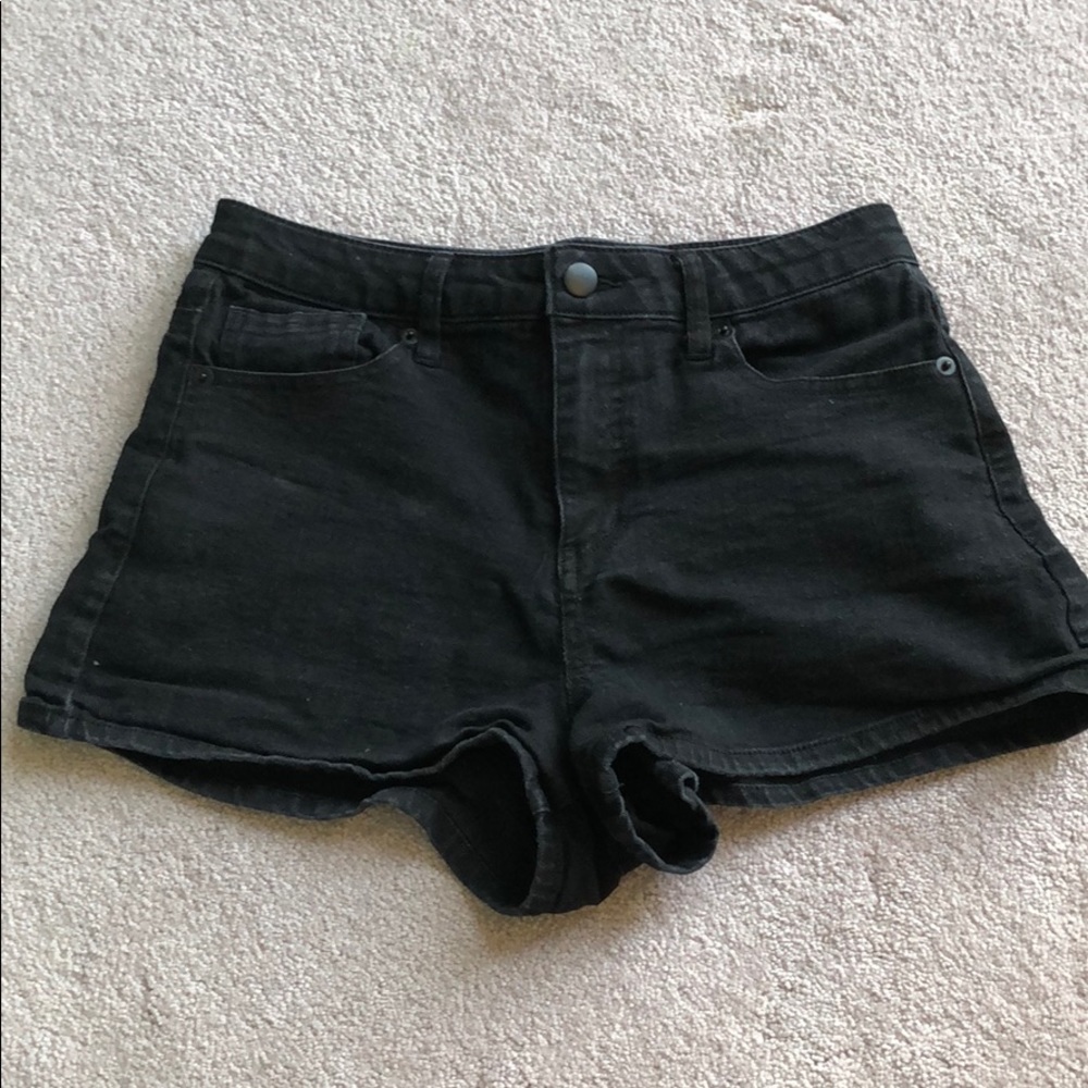 Black Jean Shorts